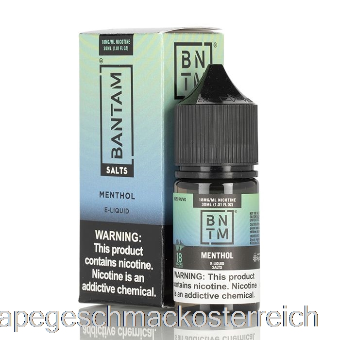 Mentholsalze – Bantam Vape – 30 Ml, 18 Mg Vape-Geschmack